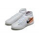 Nike Phantom Luna Elite Turf High top Men White Orange Football Shoes