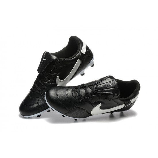 Nike The Premier III Firm Ground Men Black and White Football Shoes