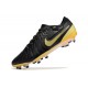 Nike Tiempo Legend 10 Elite Firm Ground Men Black Yellow Football Shoes