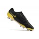 Nike Tiempo Legend 10 Elite Firm Ground Men Black Yellow Football Shoes