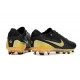 Nike Tiempo Legend 10 Elite Firm Ground Men Black Yellow Football Shoes