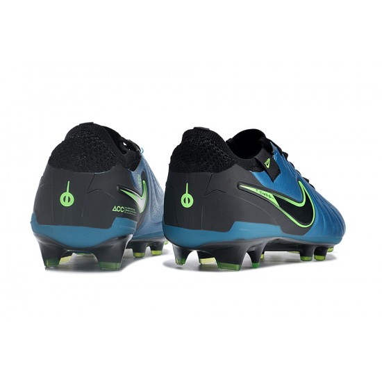 Nike Tiempo Legend 10 Elite Firm Ground Men Blue Black Football Shoes