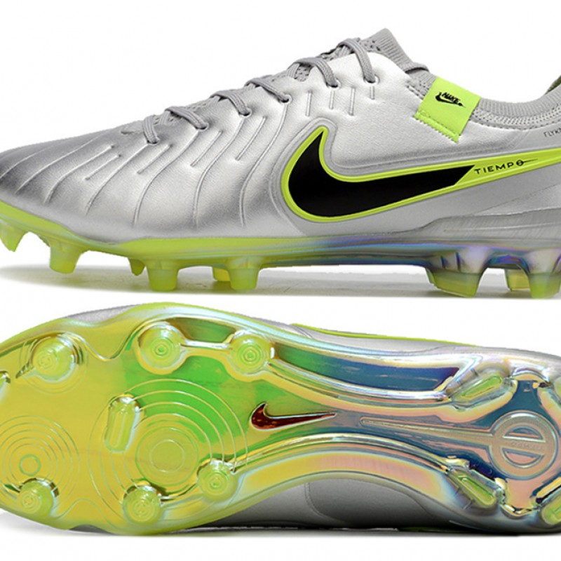 Nike Tiempo Legend 10 Elite Firm Ground Men Silver Football Shoes