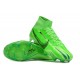 Unisex Nike Air Zoom Mercurial Superfly IX Elite Firm Ground High top Neongreen Football Shoes