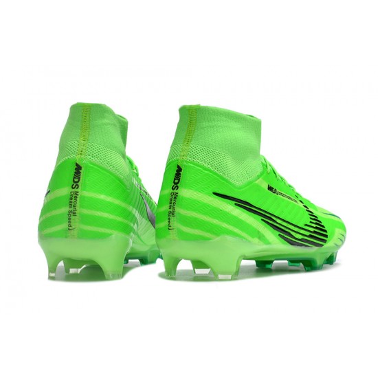 Unisex Nike Air Zoom Mercurial Superfly IX Elite Firm Ground High top Neongreen Football Shoes