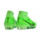 Unisex Nike Air Zoom Mercurial Superfly IX Elite Firm Ground High top Neongreen Football Shoes