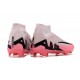 Unisex Nike Air Zoom Mercurial Superfly IX Elite Firm Ground High top Pink Black Football Shoes