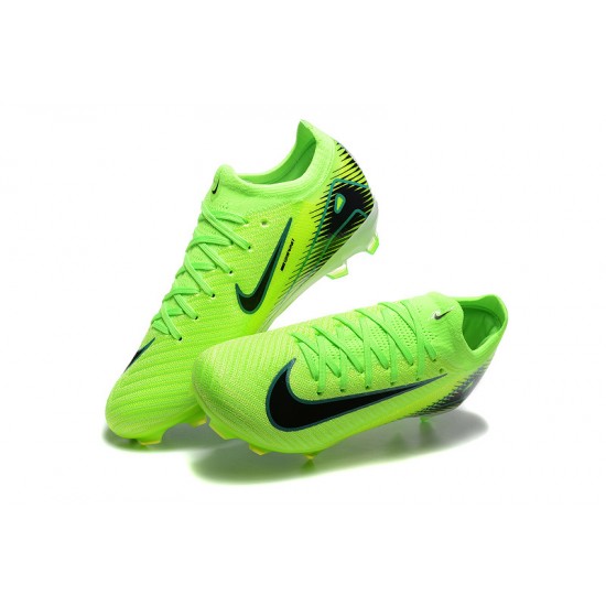 Unisex Nike Air Zoom Mercurial Vapor 16 Elite Firm Ground Neongreen and  Black Football Shoes