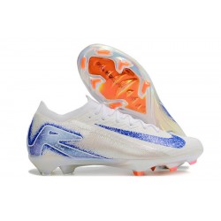 Unisex Nike Air Zoom Mercurial Vapor 16 Elite Firm Ground White Blue Football Shoes