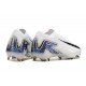 Unisex Nike Air Zoom Mercurial Vapor 16 Elite Firm Ground White and Blue Football Shoes