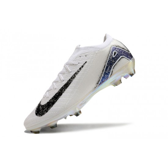 Unisex Nike Air Zoom Mercurial Vapor 16 Elite Firm Ground White and Blue Football Shoes