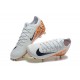 Unisex Nike Air Zoom Mercurial Vapor 16 Elite Firm Ground White and Orange Football Shoes