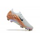 Unisex Nike Air Zoom Mercurial Vapor 16 Elite Firm Ground White and Orange Football Shoes