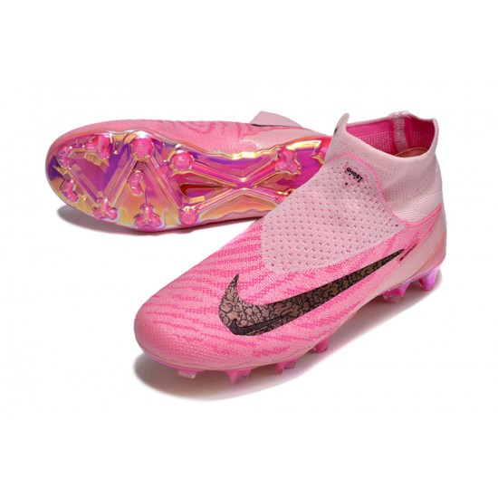 Unisex Nike Phantom GX Elite Firm Ground High top Pink Football Shoes