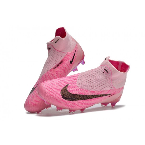 Unisex Nike Phantom GX Elite Firm Ground High top Pink Football Shoes