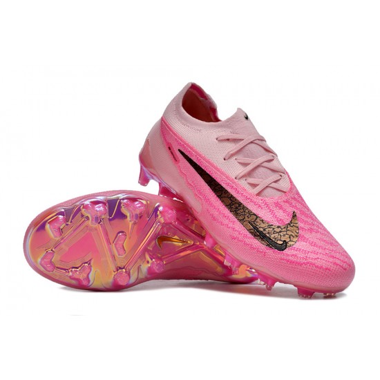 Unisex Nike Phantom GX Elite Firm Ground Pink Black Football Shoes