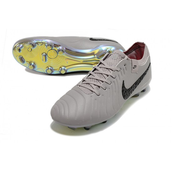 Unisex Nike Tiempo Legend 10 Elite Firm Ground Grey Gold Football Shoes