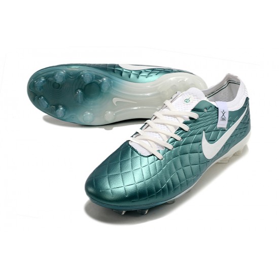 Unisex Nike Tiempo Legend 10 Elite Firm Ground Teal White Football Shoes