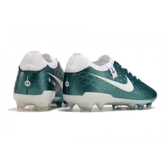 Unisex Nike Tiempo Legend 10 Elite Firm Ground Teal White Football Shoes