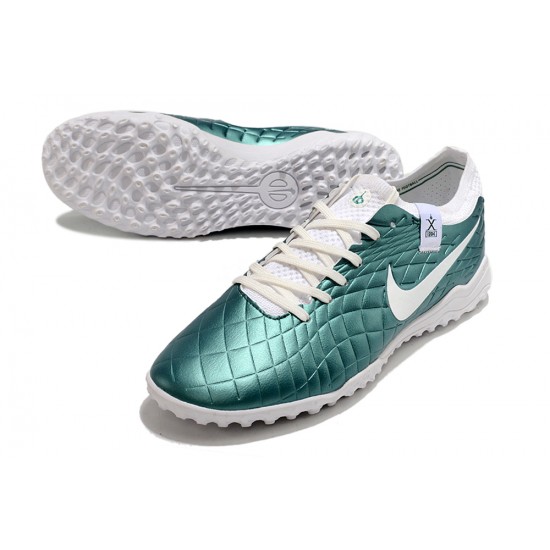 Unisex Nike Tiempo Legend 10 Elite Turf Teal White Football Shoes