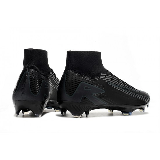 Nike Air Zoom Mercurial Superfly 10 Elite FG Black Grey High Top Football Boots & Shoes