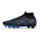 Nike Air Zoom Mercurial Superfly 9 Elite AG High Top Football Boots & Shoes Black Blue White