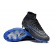 Nike Air Zoom Mercurial Superfly 9 Elite AG High Top Football Boots & Shoes Black Blue White