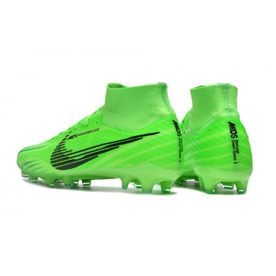 Nike Air Zoom Mercurial Superfly 9 Elite AG High Top Football Boots & Shoes Green Black