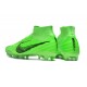 Nike Air Zoom Mercurial Superfly 9 Elite AG High Top Football Boots & Shoes Green Black