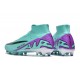 Nike Air Zoom Mercurial Superfly 9 Elite AG High Top Football Boots & Shoes Ltblue Purple Black