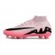 Nike Air Zoom Mercurial Superfly 9 Elite AG High Top Football Boots & Shoes Pink White Black