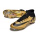 Nike Air Zoom Mercurial Superfly 9 Elite FG High Top Football Boots & Shoes Gold Black