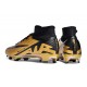 Nike Air Zoom Mercurial Superfly 9 Elite FG High Top Football Boots & Shoes Gold Black