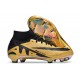 Nike Air Zoom Mercurial Superfly 9 Elite FG High Top Football Boots & Shoes Gold Black