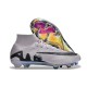 Nike Air Zoom Mercurial Superfly 9 Elite FG High Top Football Boots & Shoes Grey Black