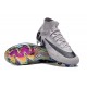 Nike Air Zoom Mercurial Superfly 9 Elite FG High Top Football Boots & Shoes Grey Black