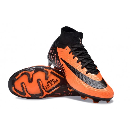 Nike Air Zoom Mercurial Superfly 9 Elite FG High Top Football Boots & Shoes Orange Black