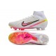 Nike Air Zoom Mercurial Superfly 9 Elite FG High Top Football Boots & Shoes White Black Red