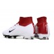 Nike Air Zoom Mercurial Superfly 9 Elite FG High Top Football Boots & Shoes White Red Black