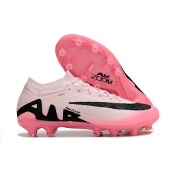 Nike Air Zoom Mercurial Vapor 15 Elite AG Low Football Boots & Shoes Pink White Black 