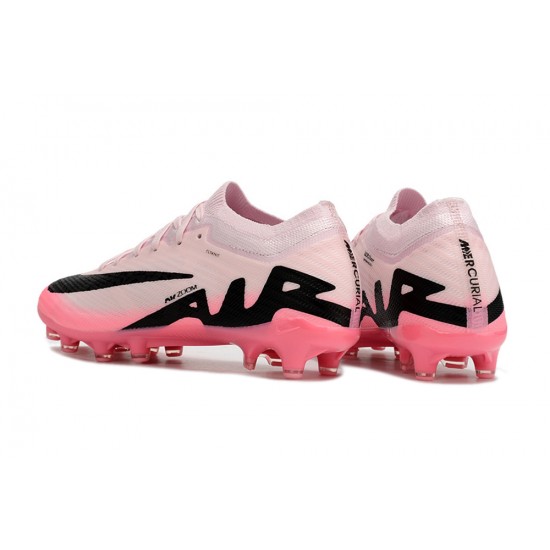 Nike Air Zoom Mercurial Vapor 15 Elite AG Low Football Boots & Shoes Pink White Black