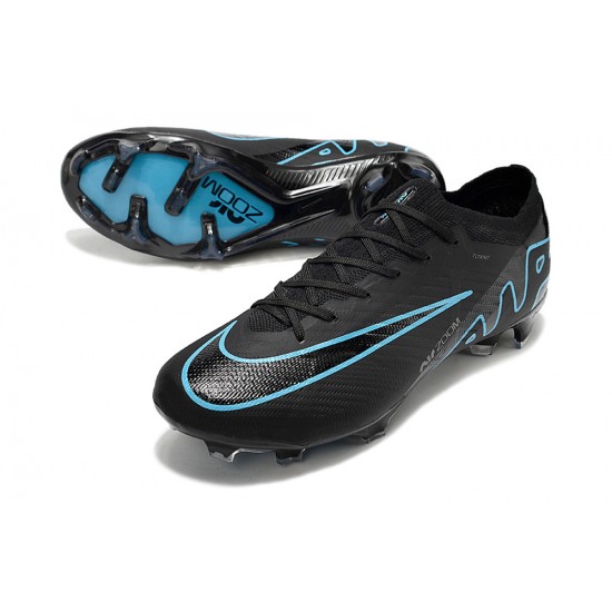 Nike Air Zoom Mercurial Vapor 15 Elite FG Black Ltblue Football Boots & Shoes