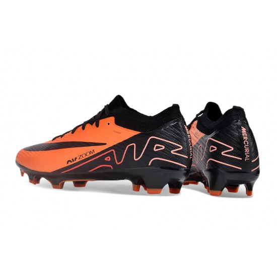 Nike Air Zoom Mercurial Vapor 15 Elite FG Low Football Boots & Shoes Black Orange