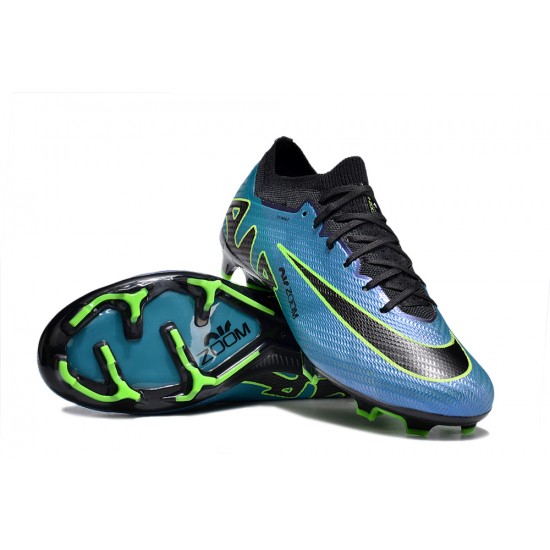 Nike Air Zoom Mercurial Vapor 15 Elite FG Low Football Boots & Shoes Blue Black Green