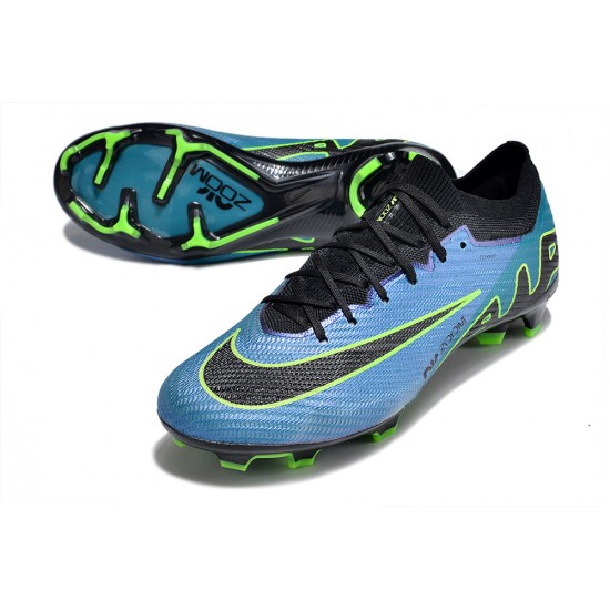 Nike Air Zoom Mercurial Vapor 15 Elite FG Low Football Boots & Shoes Blue Black Green