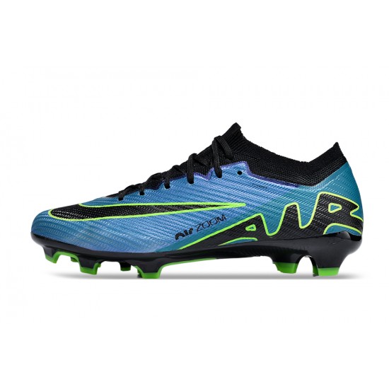 Nike Air Zoom Mercurial Vapor 15 Elite FG Low Football Boots & Shoes Blue Black Green