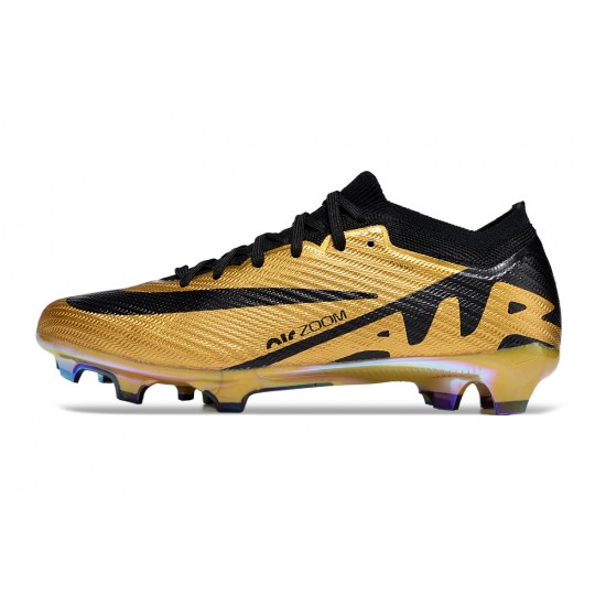 Nike Air Zoom Mercurial Vapor 15 Elite FG Low Football Boots & Shoes Gold Black