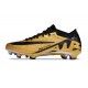 Nike Air Zoom Mercurial Vapor 15 Elite FG Low Football Boots & Shoes Gold Black