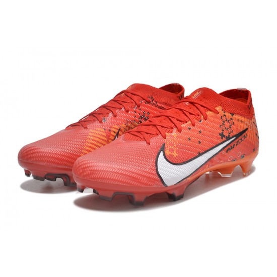 Nike Air Zoom Mercurial Vapor 15 Elite FG Low Football Boots & Shoes Red White Black Women