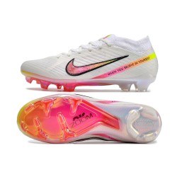 Nike Air Zoom Mercurial Vapor 15 Elite FG Low Football Boots & Shoes White Peach